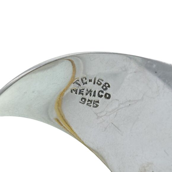 Vintage Mexico Taxco TC-158 Sterling Silver 925 Brass Abstract Pin Brooch - Picture 3 of 6